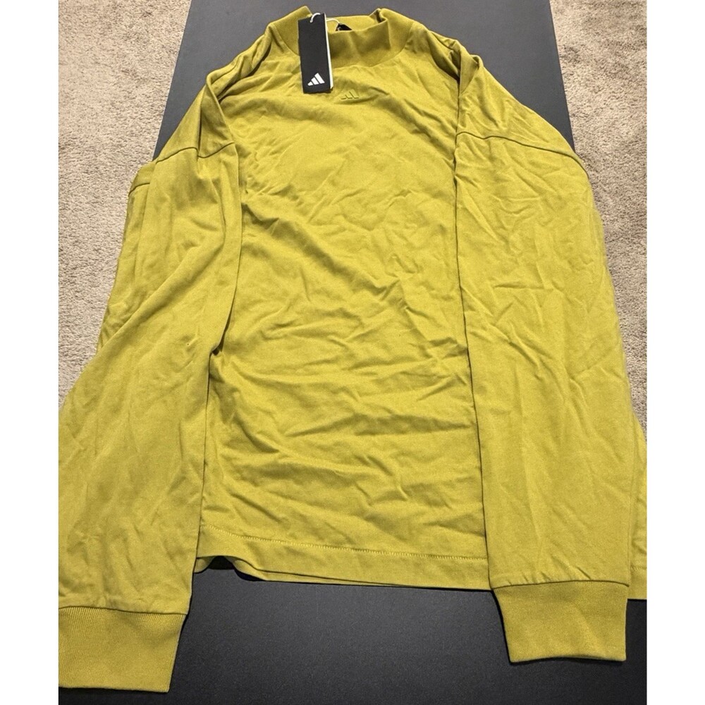 adidas ONE Basketball Mens XL Pulse Olive Long Sleeve Mock Neck Shirt NWT $50